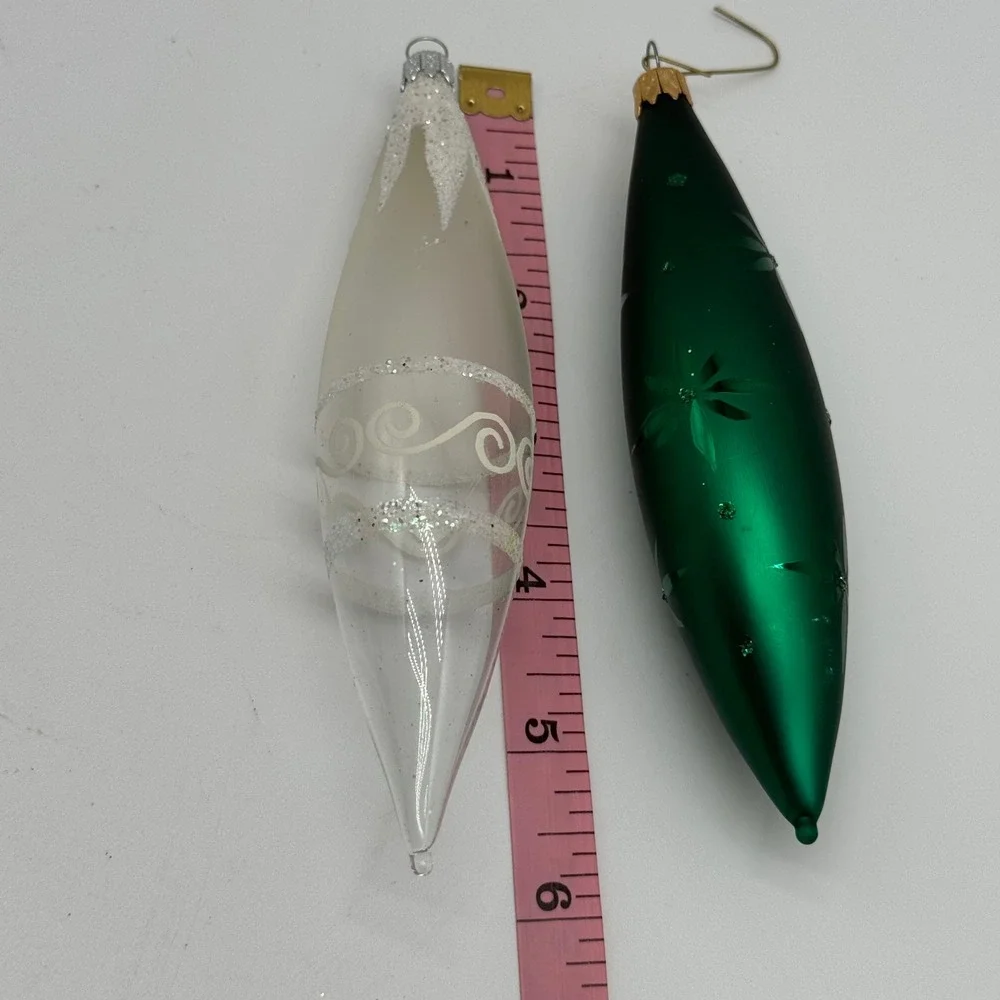Vintage Colombia Glass Ornaments Lot 3 Large 6